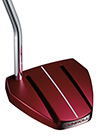Golf Equipment test and review: Evnroll ER6 iRoll Putter, Red version rear view with alignment aids