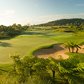 Golf holiday review of Mauritius. Avalon Golf Estates. Looking back down the 14th hole