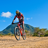 Golf holiday review of St Kitts and Nevis. Mounting Biking on Nevis